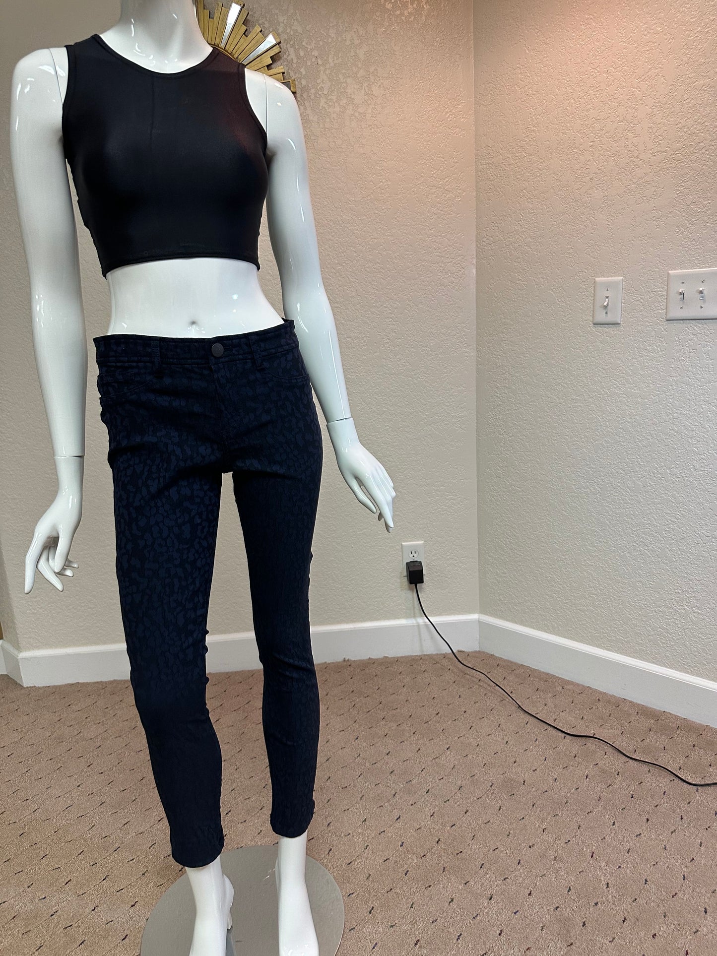 Calvin Klein Navy blue slightly textured skinny's