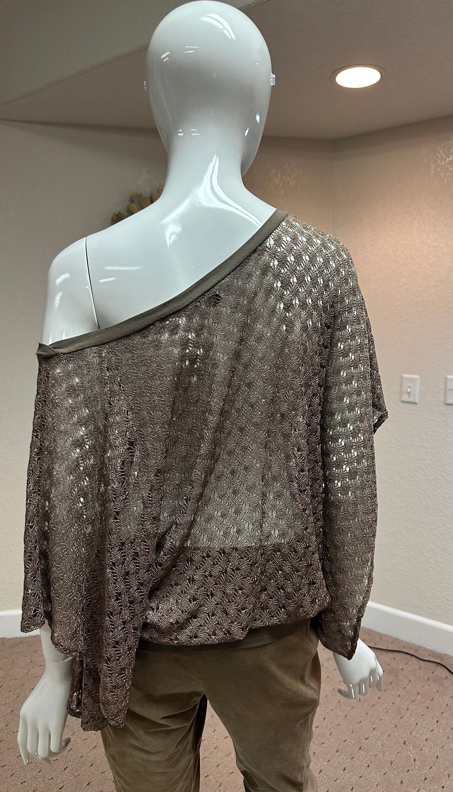Express Sheer Copper/Butterscotch Top w/