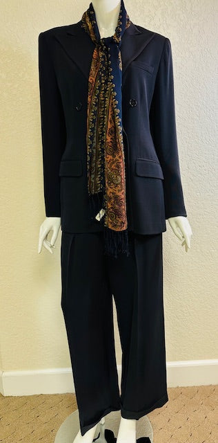 Ralph Lauren Navy Blue 2pc Trouser suit