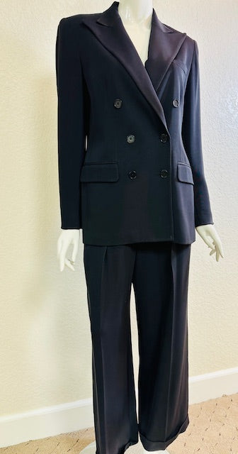 Ralph Lauren Navy Blue 2pc Trouser suit