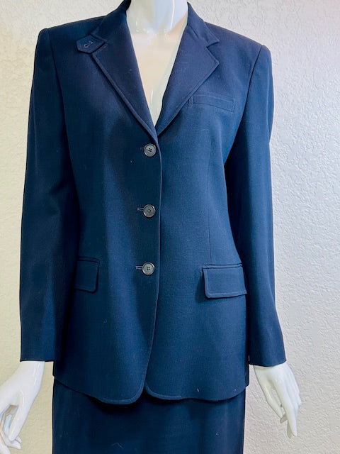 Ralph Lauren Navy Blue 2pc Skirt Suit