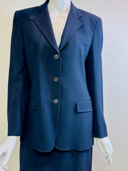 Ralph Lauren Navy Blue 2pc Skirt Suit