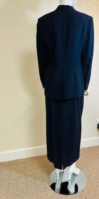 Ralph Lauren Navy Blue 2pc Skirt Suit
