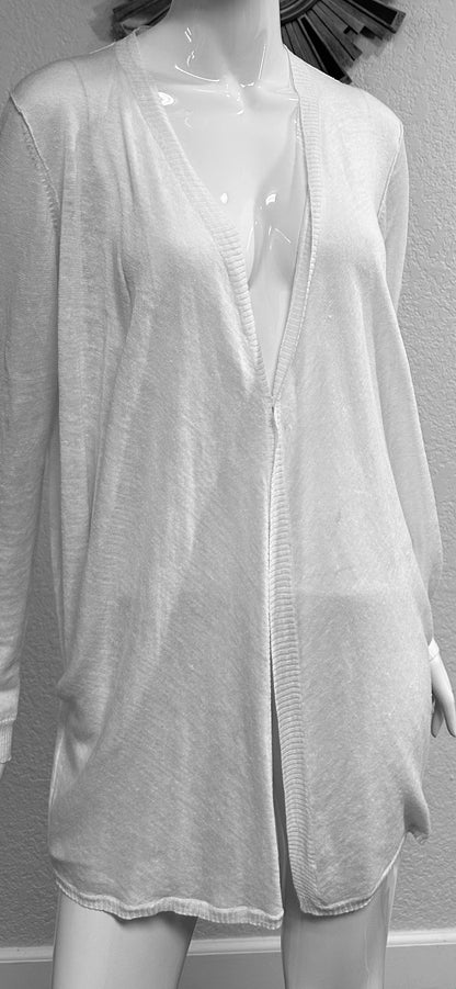 Banana Republic nearly sheer cream cardigan