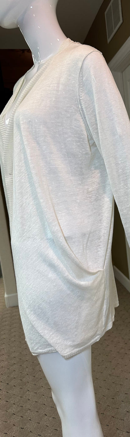 Banana Republic nearly sheer cream cardigan