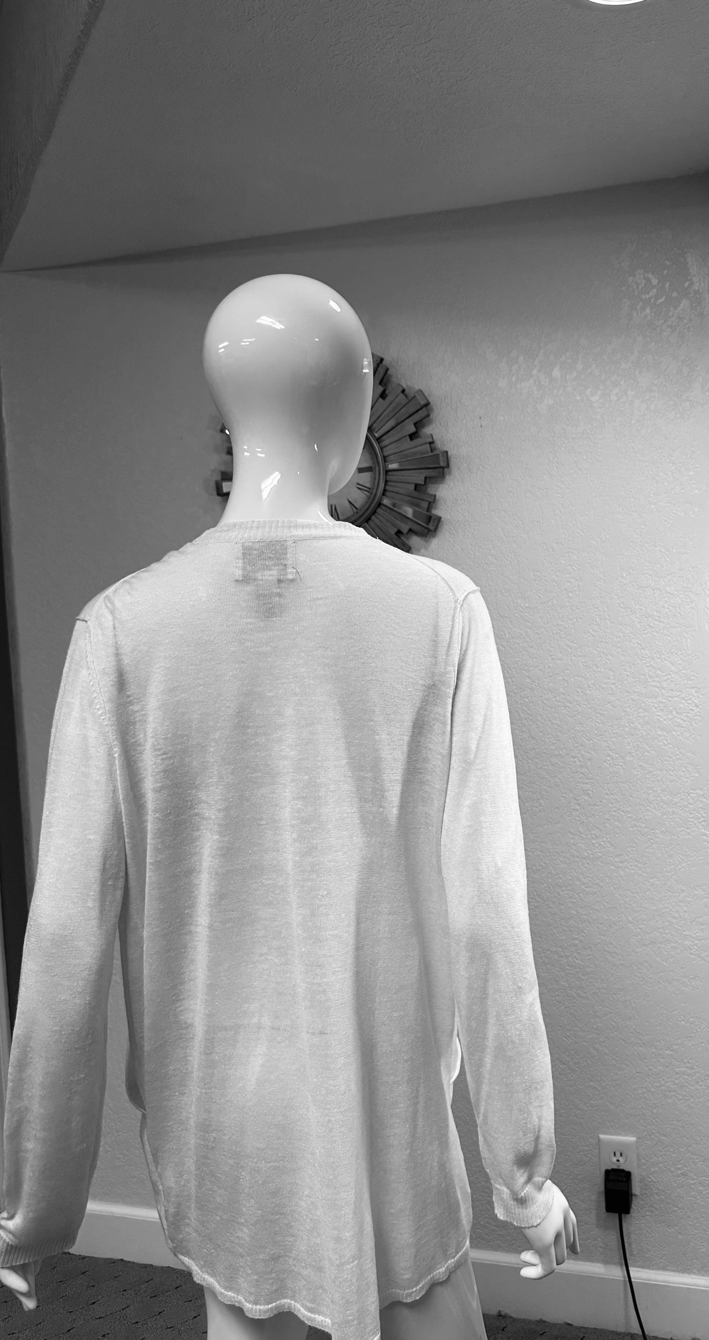 Banana Republic nearly sheer cream cardigan