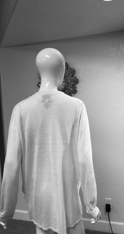 Banana Republic nearly sheer cream cardigan