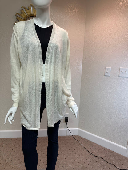 Banana Republic nearly sheer cream cardigan