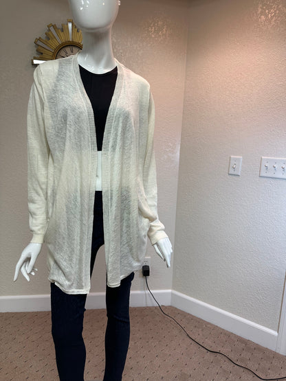 Banana Republic nearly sheer cream cardigan