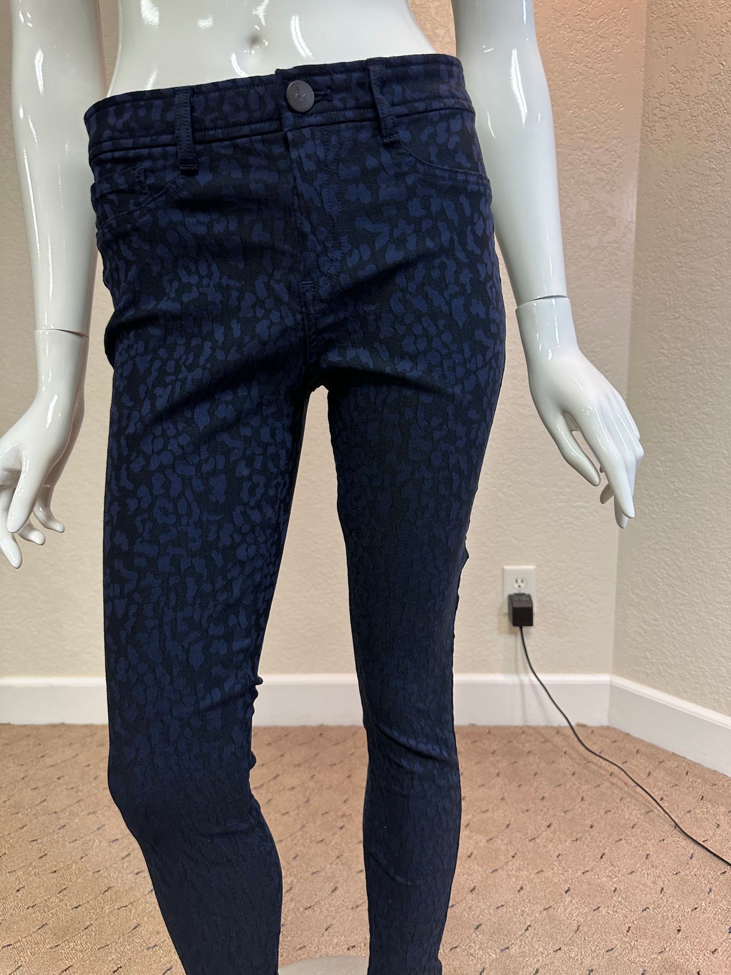 Calvin Klein Navy blue slightly textured skinny's
