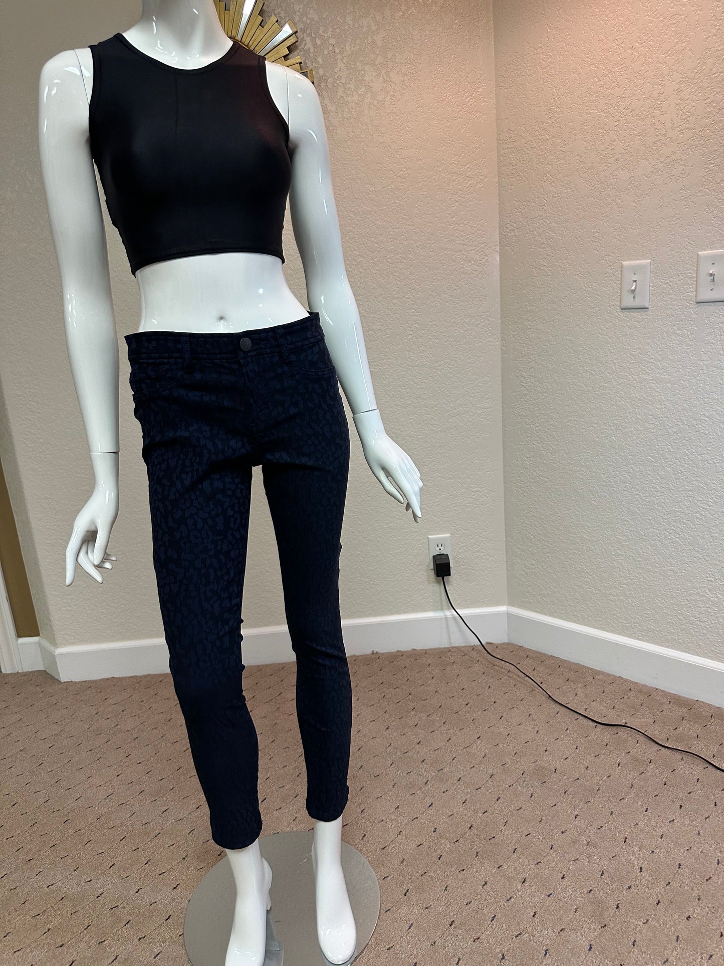 Calvin Klein Navy blue slightly textured skinny's