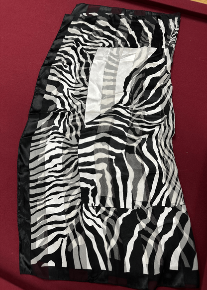 Black/White Print Scarf