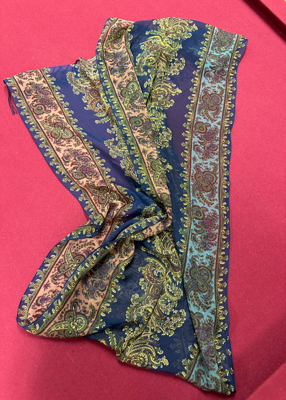 Eggplant/Plum multi Silk Scarf