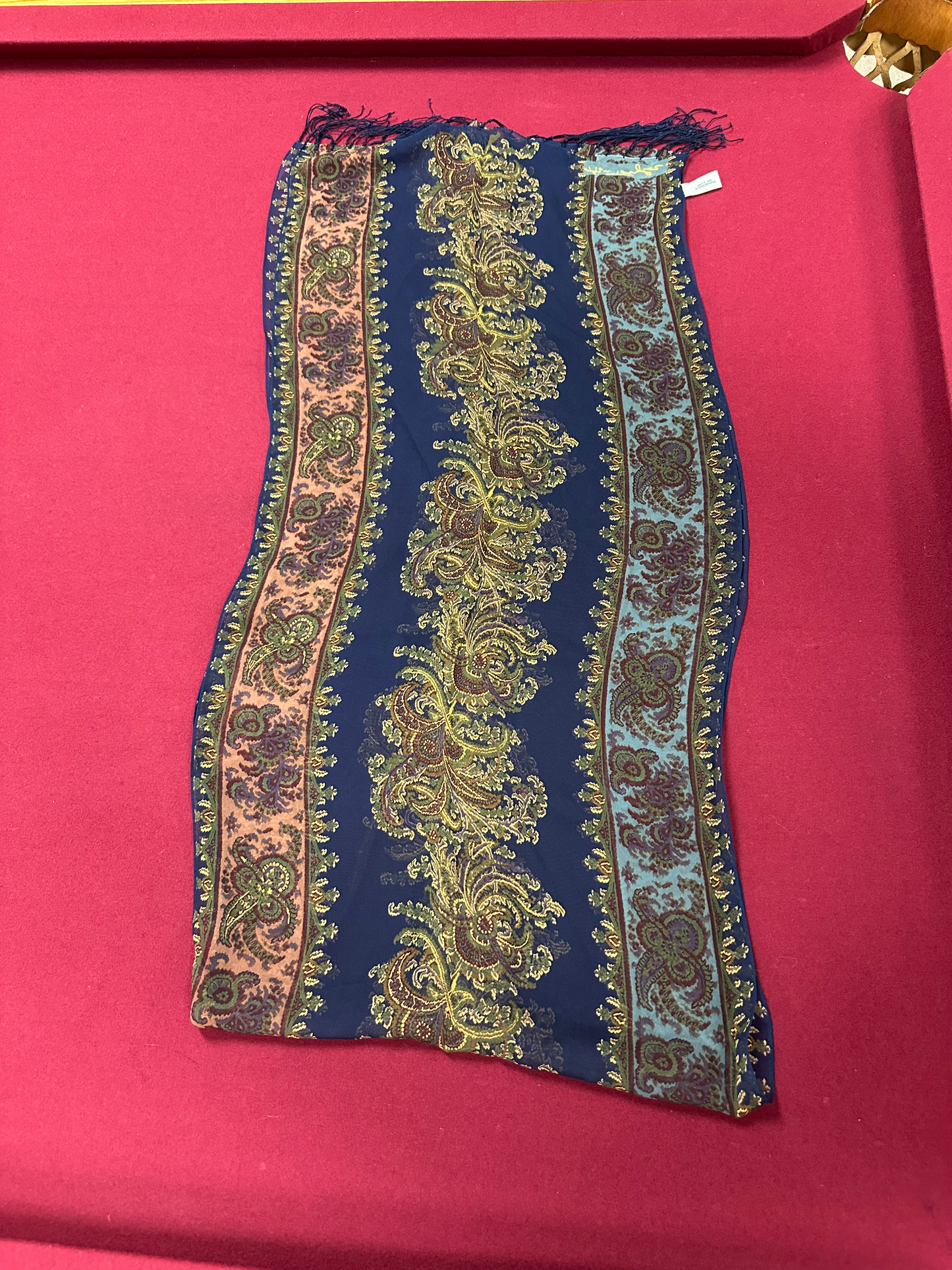 Eggplant/Plum multi Silk Scarf