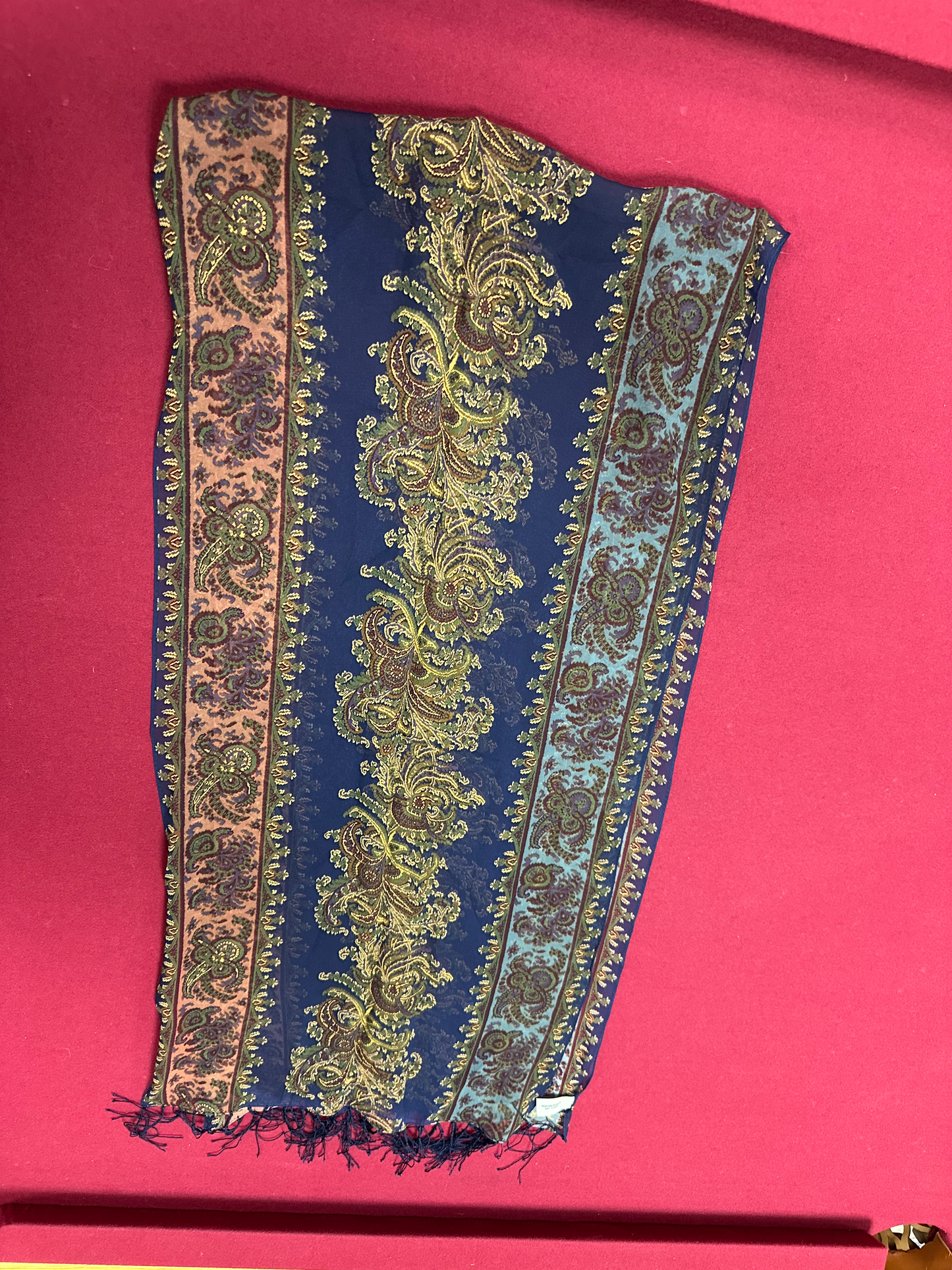 Eggplant/Plum multi Silk Scarf