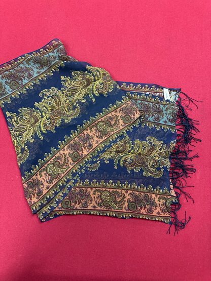 Eggplant/Plum multi Silk Scarf