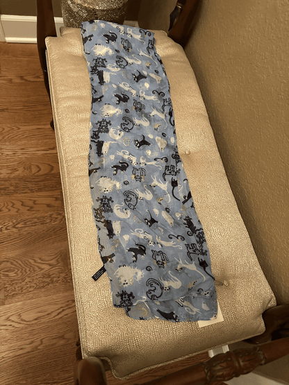 ZaZou Blue Black And White Scarf