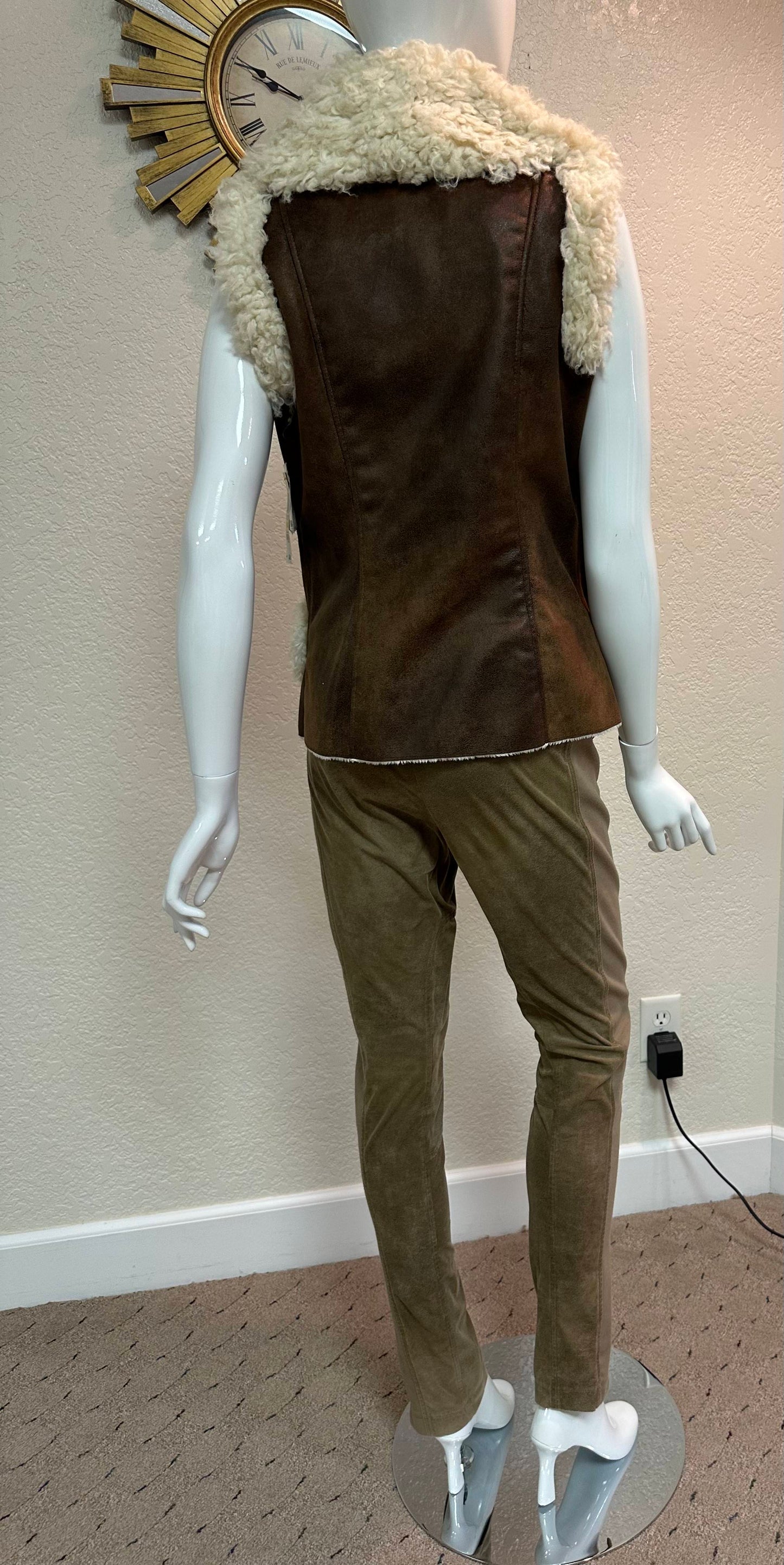 BcBg Mocha Ultra Suede Skinny with Bottom Side Slit