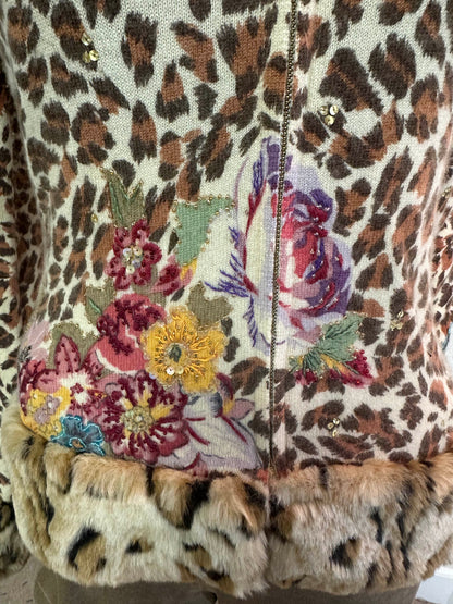 Till The End- Animal Print w/Sequins Top w/Zipper