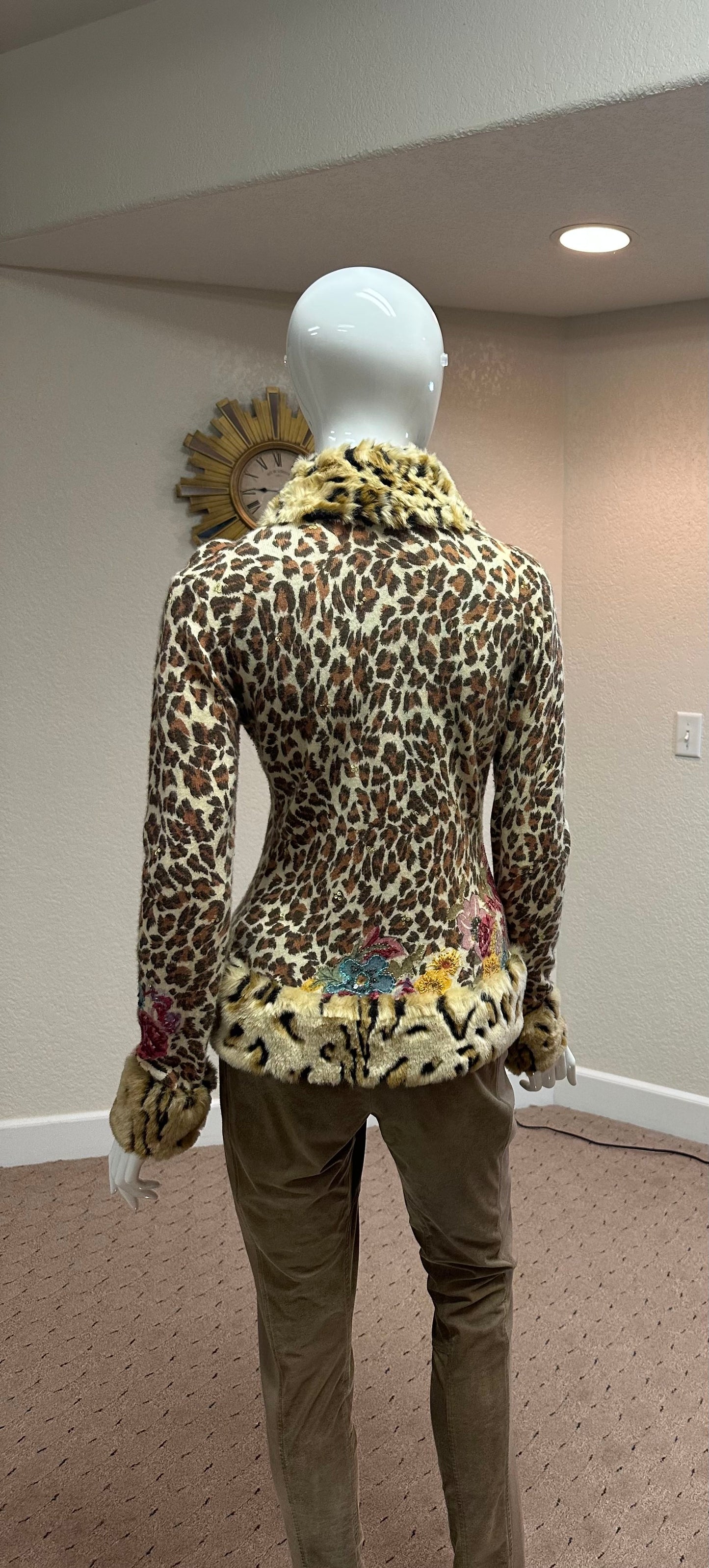 Till The End- Animal Print w/Sequins Top w/Zipper