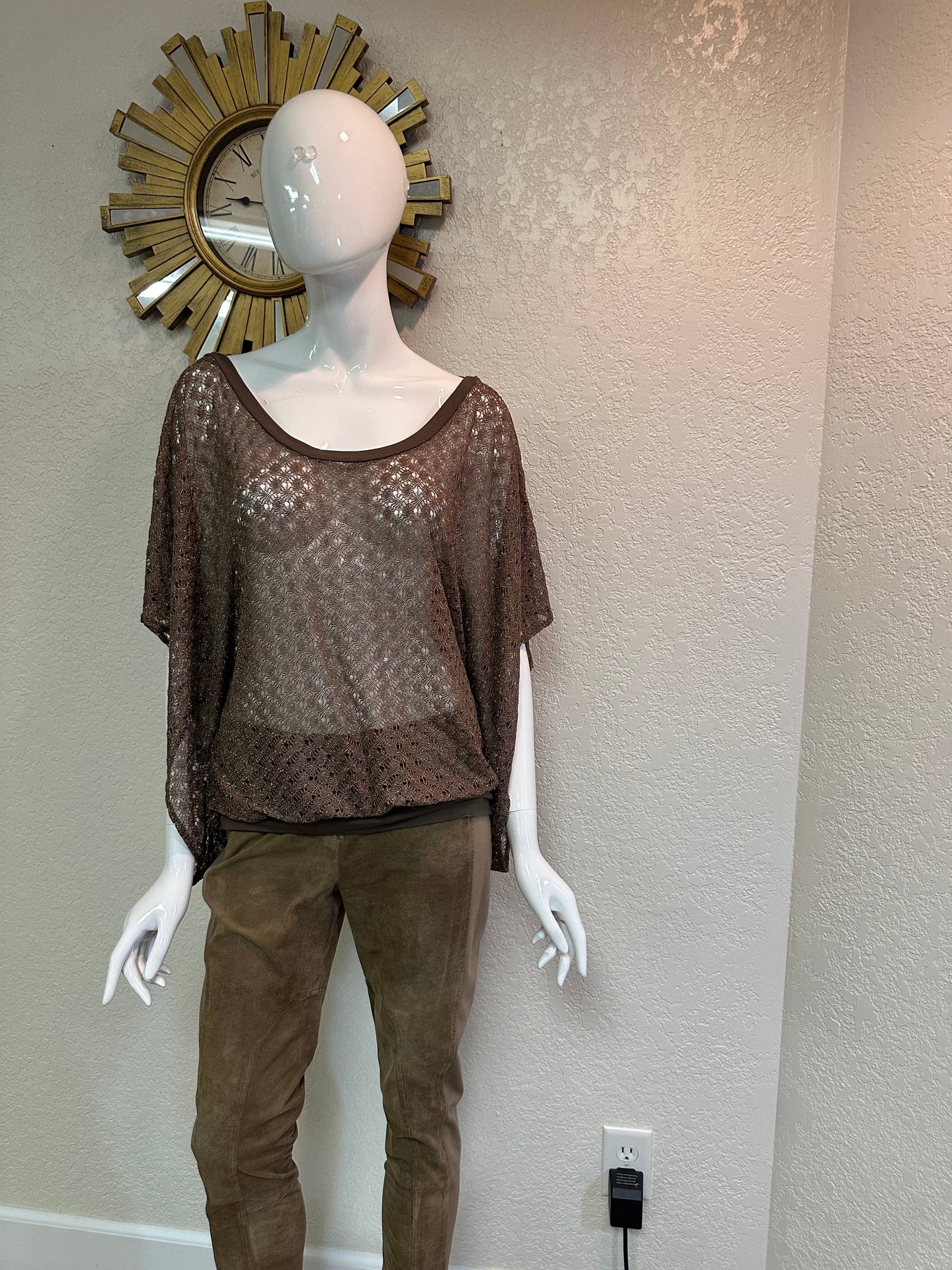 Express Sheer Copper/Butterscotch Top w/