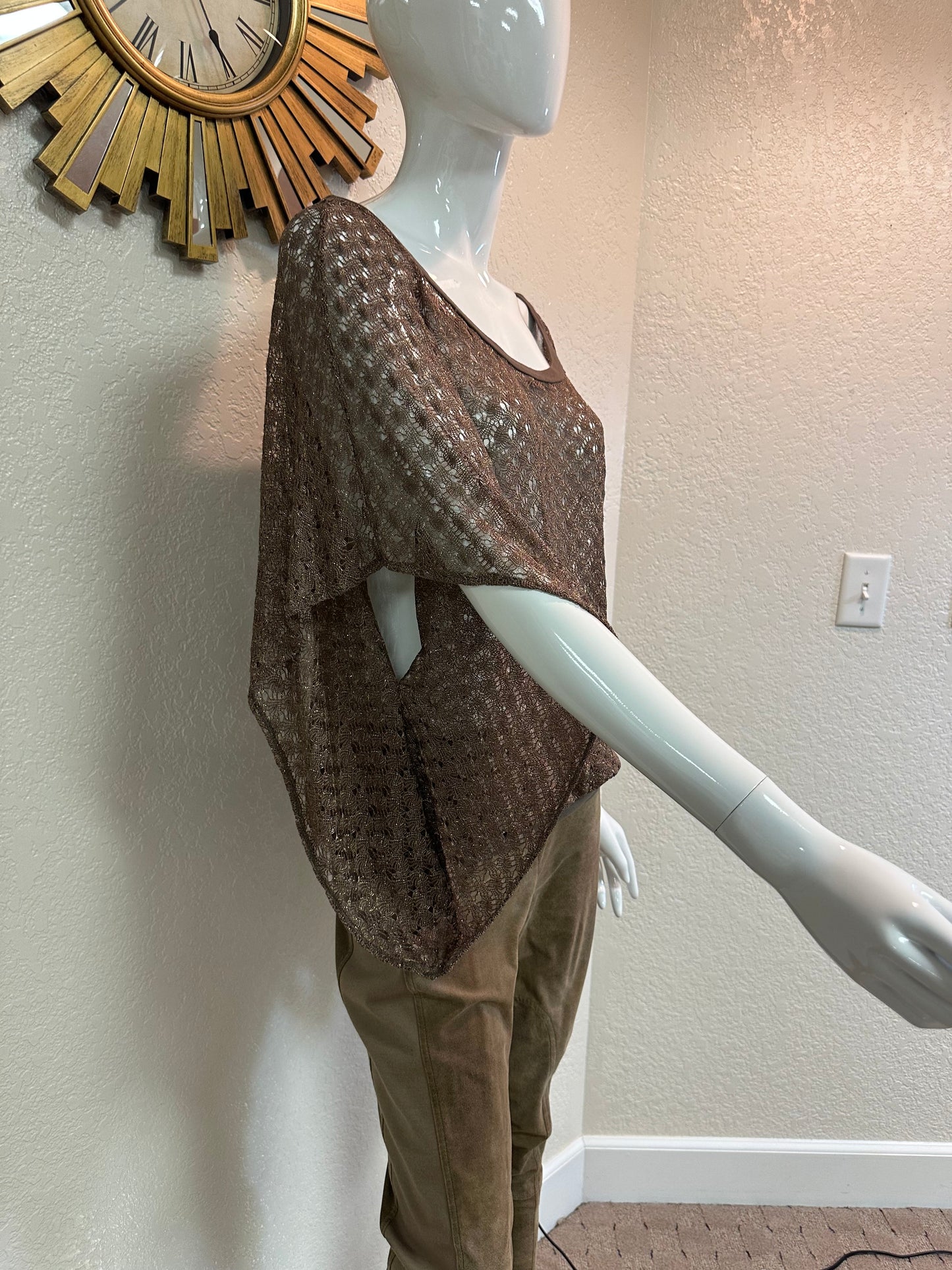 Express Sheer Copper/Butterscotch Top w/