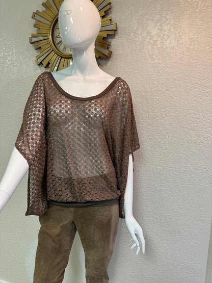 Express Sheer Copper/Butterscotch Top w/
