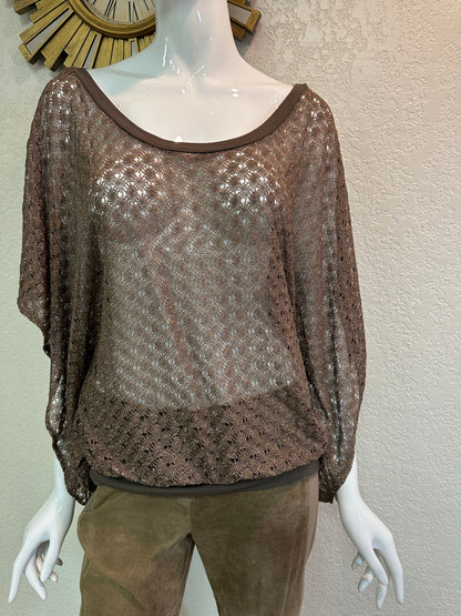 Express Sheer Copper/Butterscotch Top w/