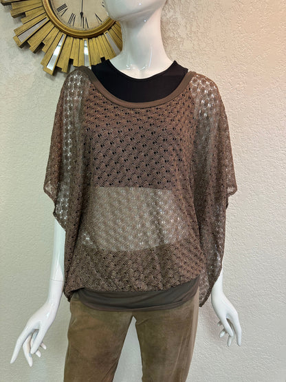Express Sheer Copper/Butterscotch Top w/