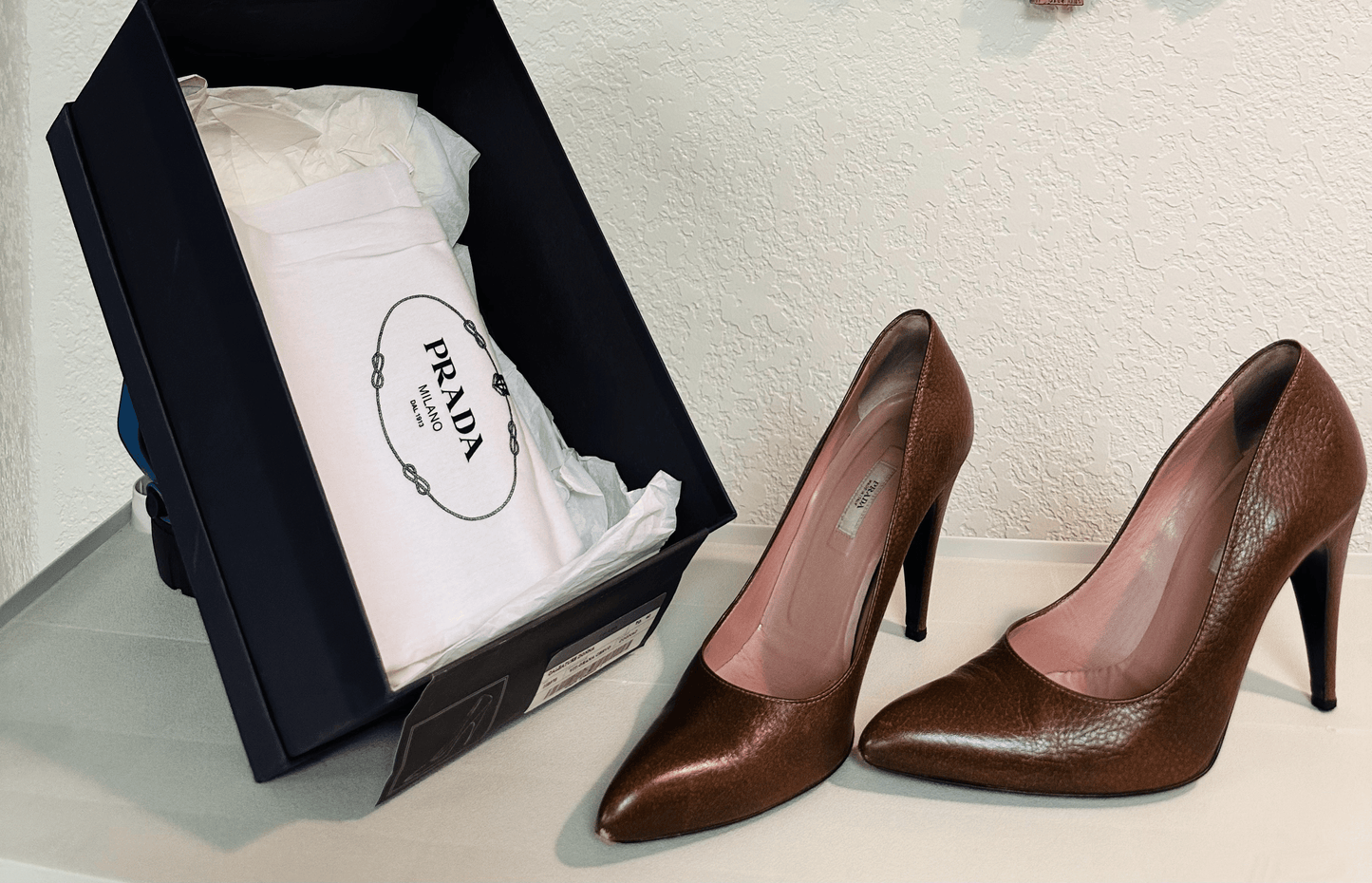 Prada Cognac Pump