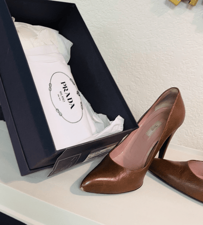 Prada Cognac Pump
