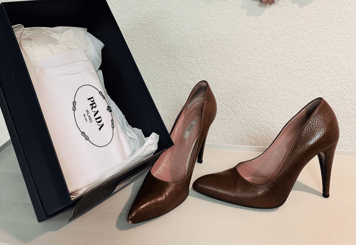 Prada Cognac Pump