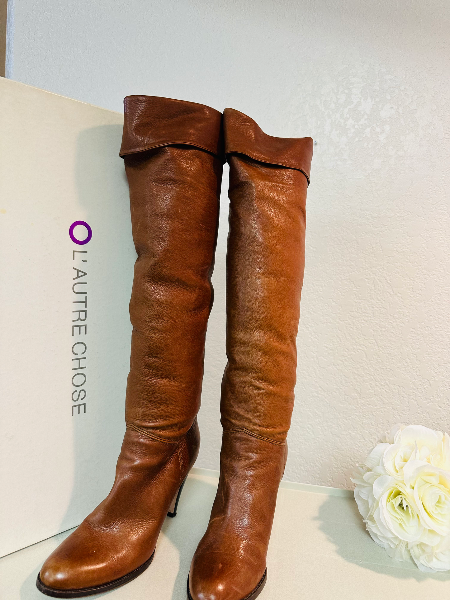 O’LAUTRE CHOSE Cognac Leather Boot