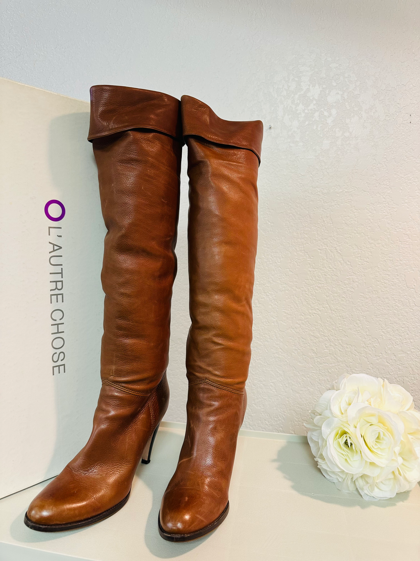 O’LAUTRE CHOSE Cognac Leather Boot