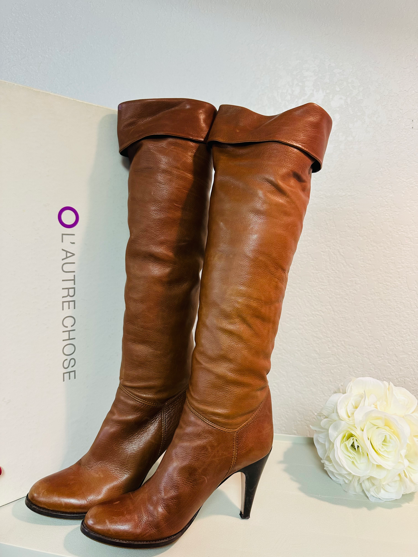 O’LAUTRE CHOSE Cognac Leather Boot