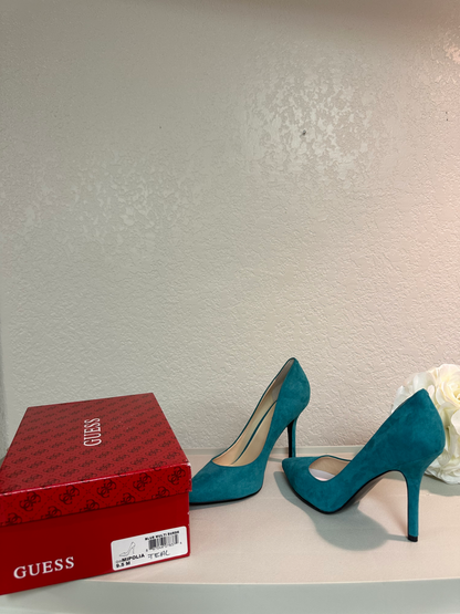 Guess Blue Teal Suede Pump