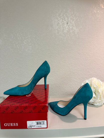 Guess Blue Teal Suede Pump