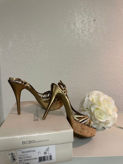 BCBG Multi Snake Cork Sandal