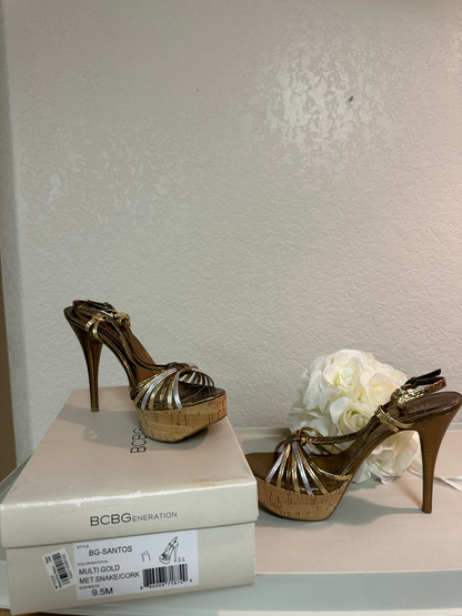BCBG Multi Snake Cork Sandal