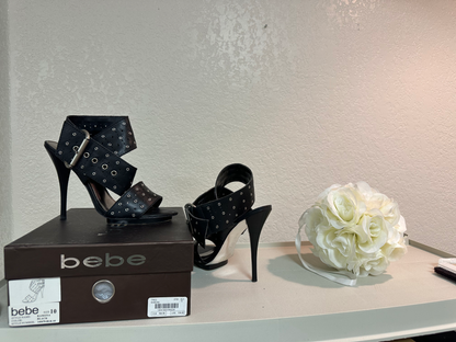 BEBE Black Leather With Grommets