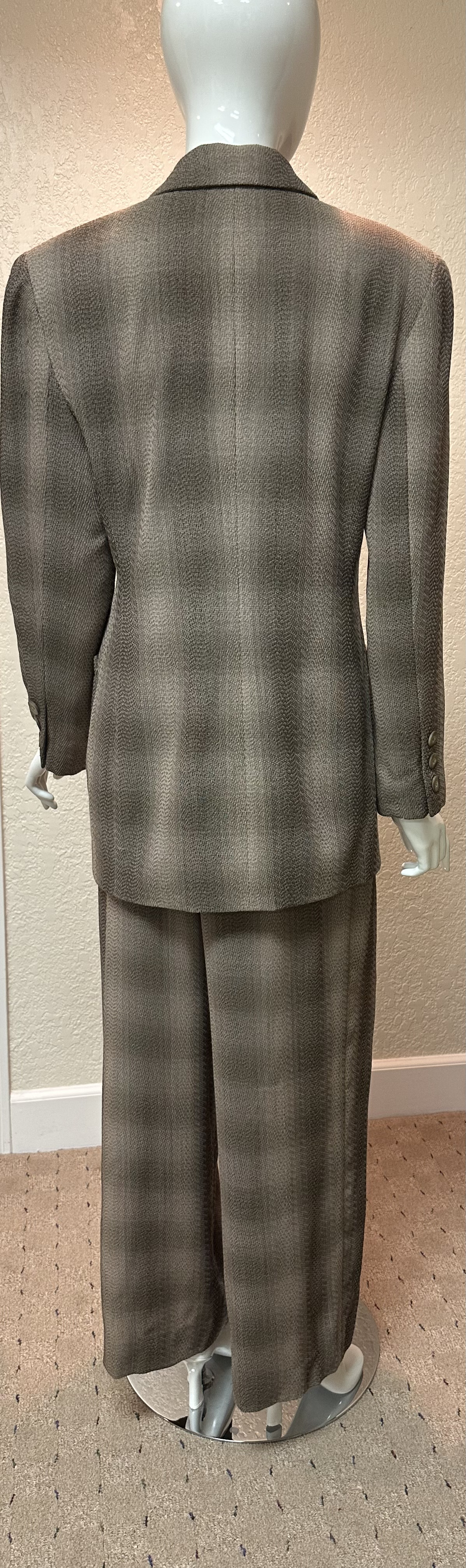 Vintage 2-Pc Brown Plaid Suit