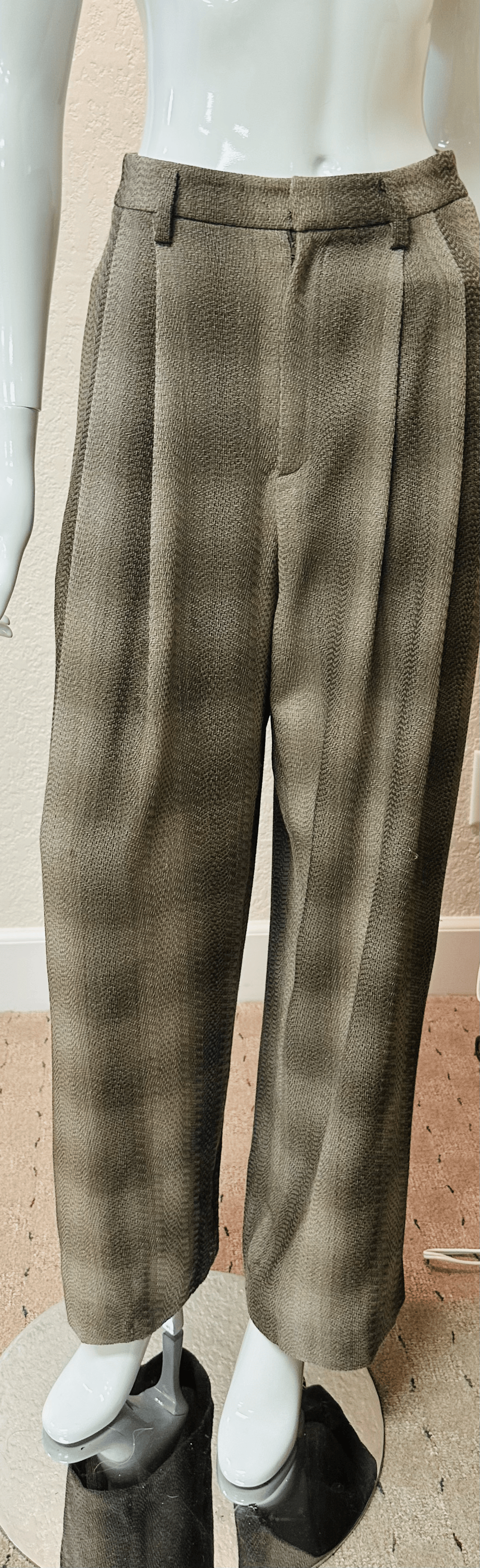 Vintage 2-Pc Brown Plaid Suit