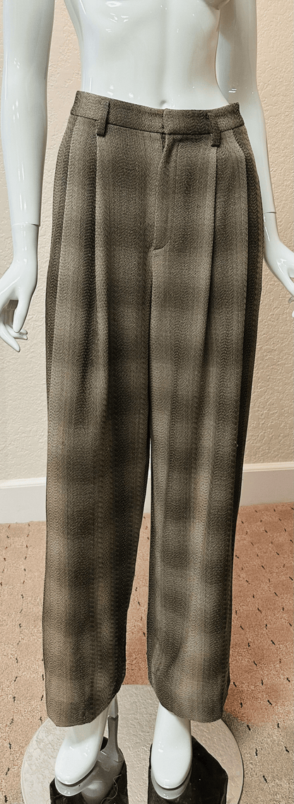 Vintage 2-Pc Brown Plaid Suit