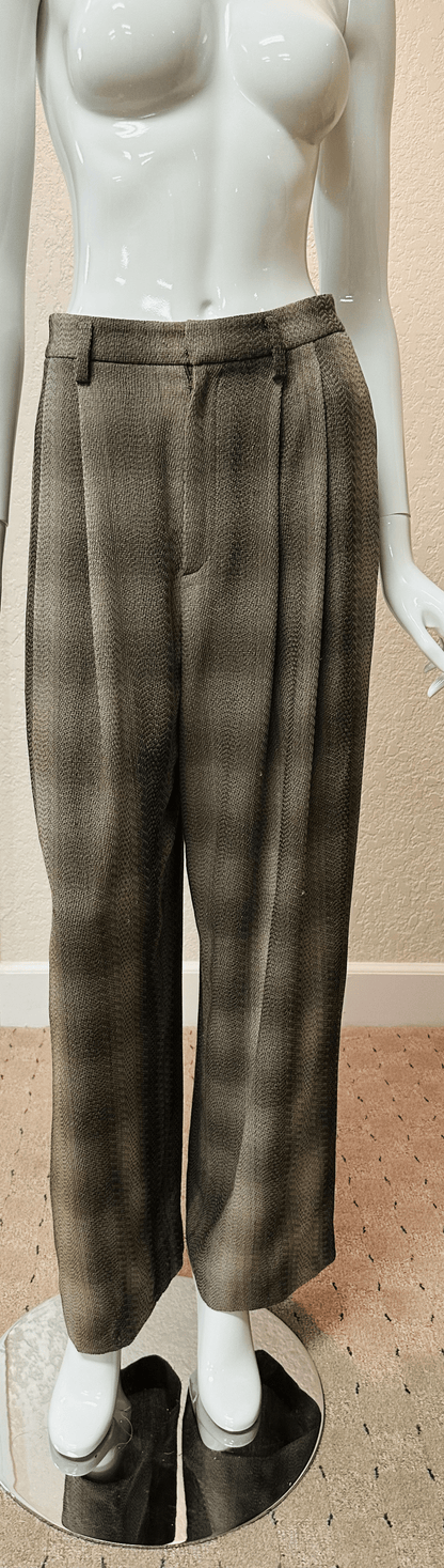 Vintage 2-Pc Brown Plaid Suit