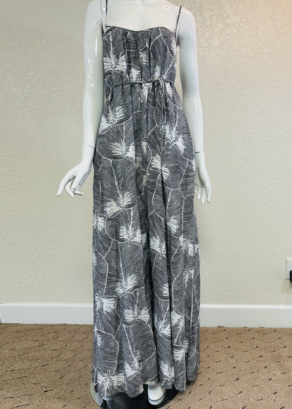 Black/White HalterMaxi Dress