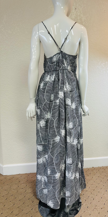 Black/White HalterMaxi Dress