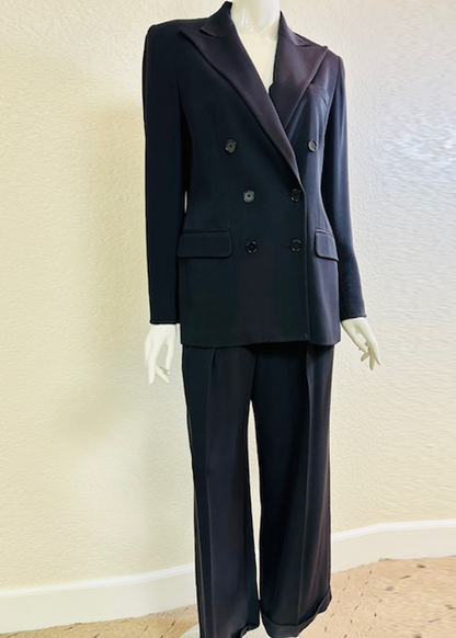 Ralph Lauren Navy Blue 2pc Trouser suit