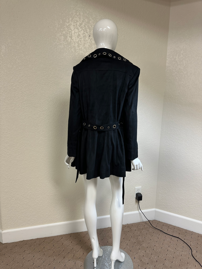 Bracha Outerwear 3/4 Length Belted Jacket with Grommets