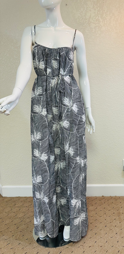 Black/White HalterMaxi Dress