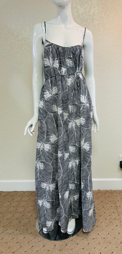 Black/White HalterMaxi Dress